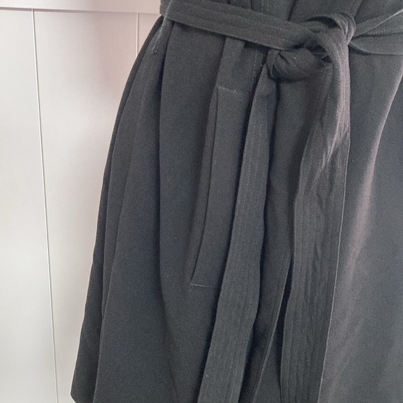 Halogen Sleeveless Black Wrap Dress, Medium - Picture 3 of 9